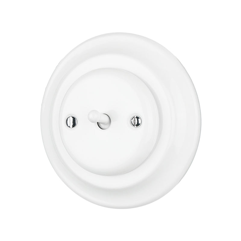 Flush-mounted Porcelain Toggle Switch