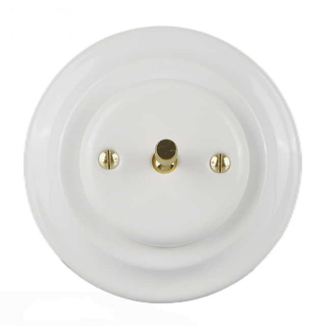 1 Gang Flush-Mounted Retro Toggle Switch with Metal Knob