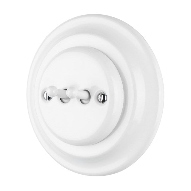 2 Gang Flush-mounted Vintage Toggle Switch