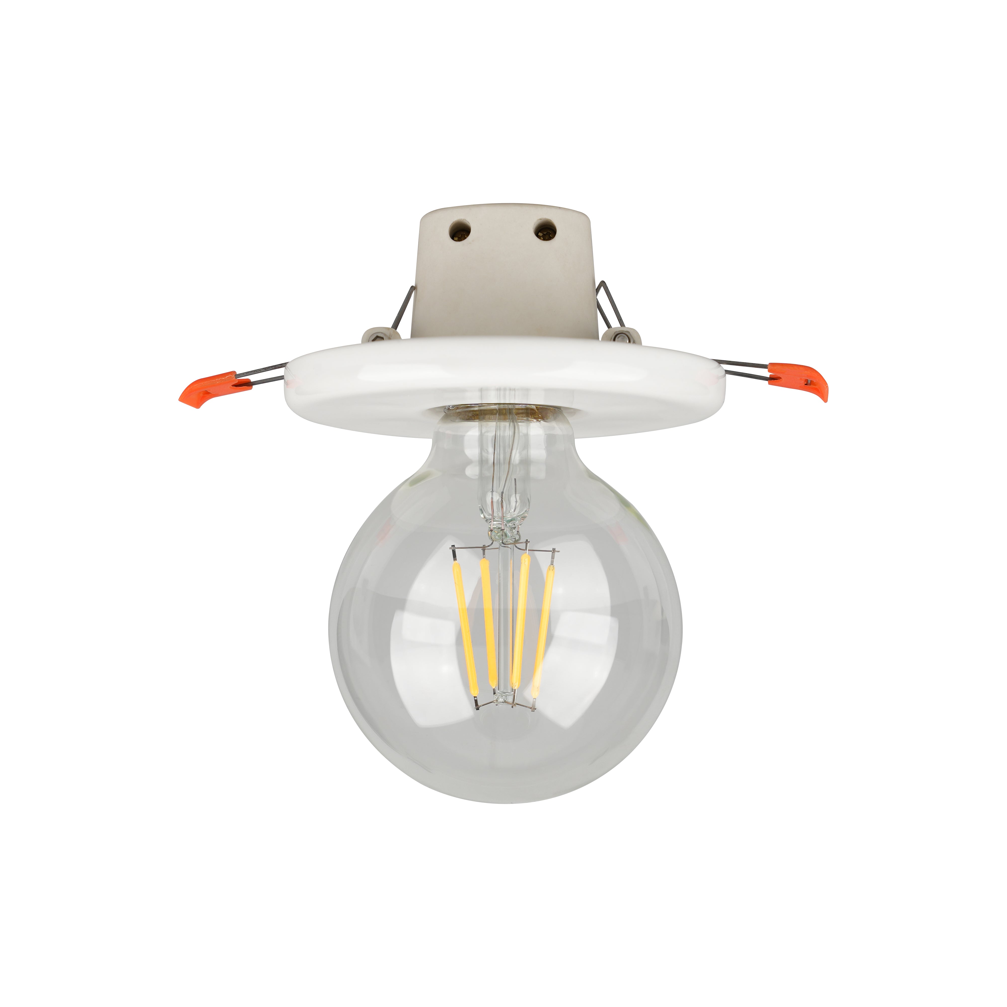 Ceramic E27 Flush Mounted 250V 4A Lamp Holder