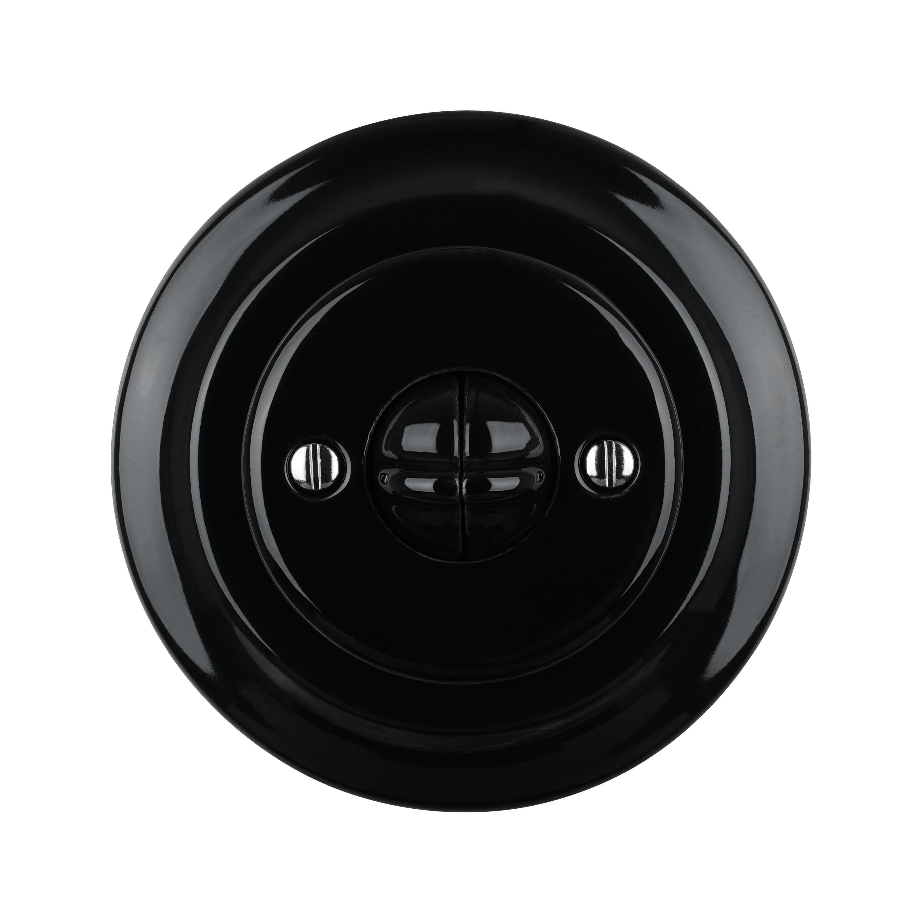 New Arrival 2 Gang Vintage Ceramic Round Toggle Electric Switch