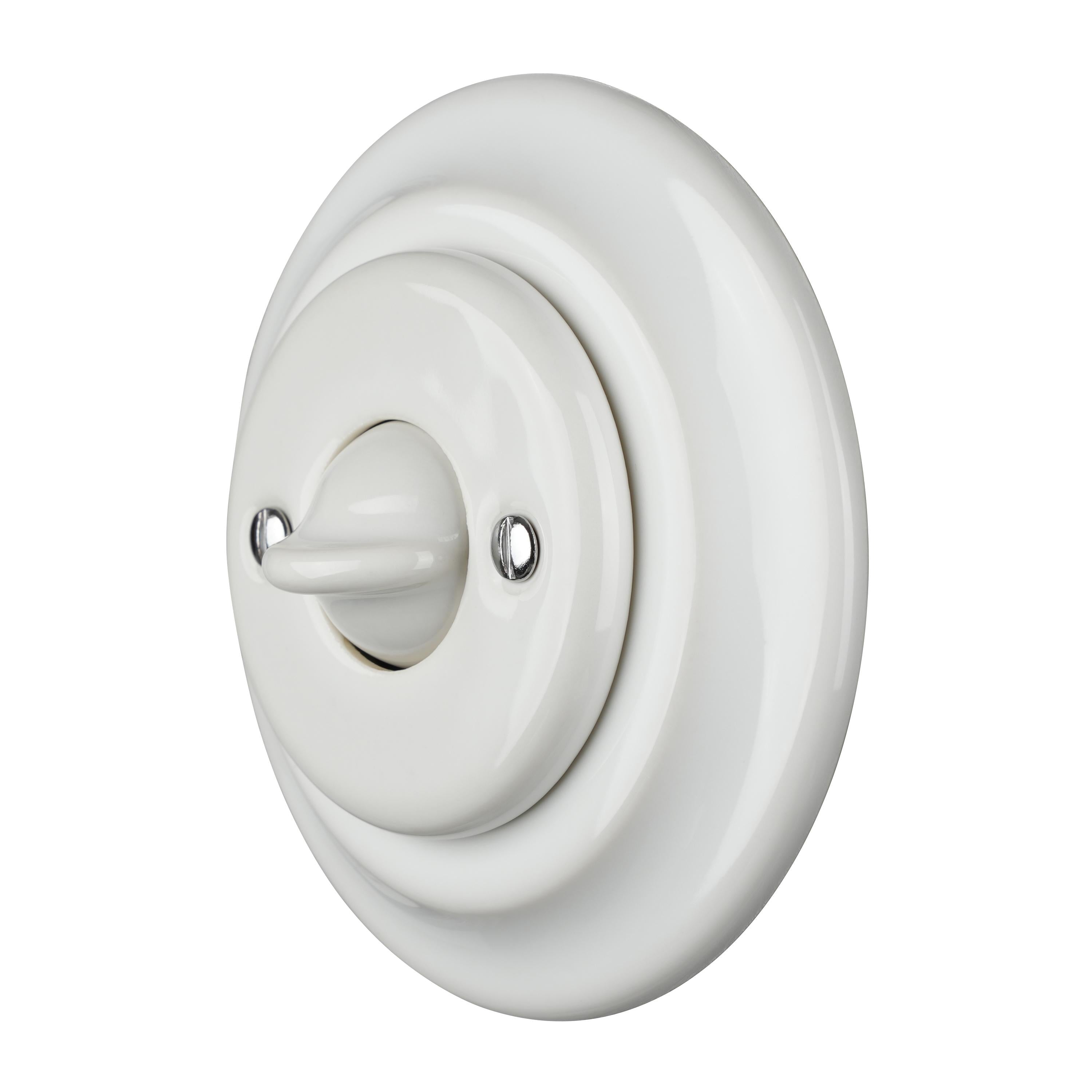 New Series 1 Gang Flush Mounted Round Toggle Wall Switch