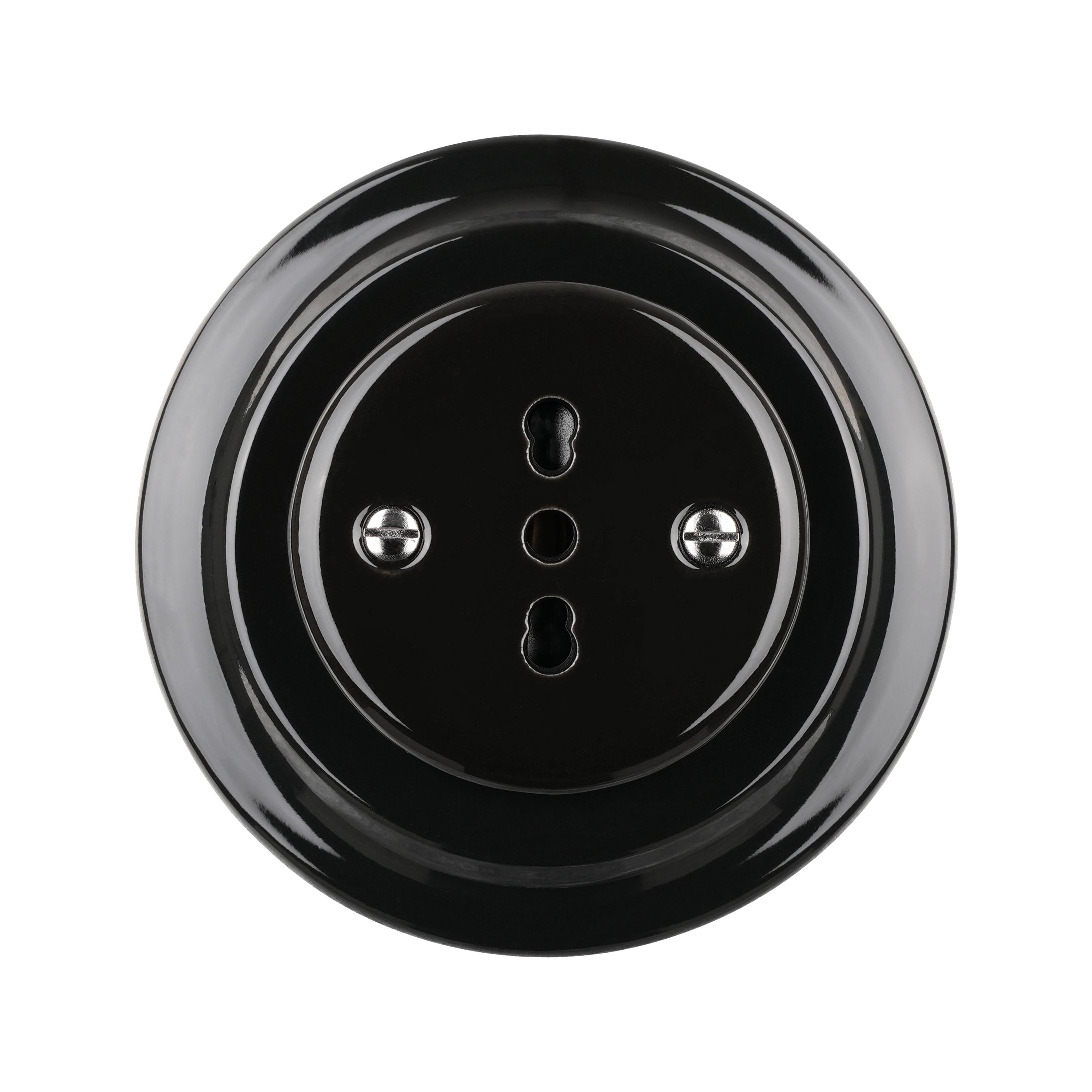 Tondo Ceramico – IMQ-Certified Italian Flush-Mount Socket: Circular Design, 10A/16A