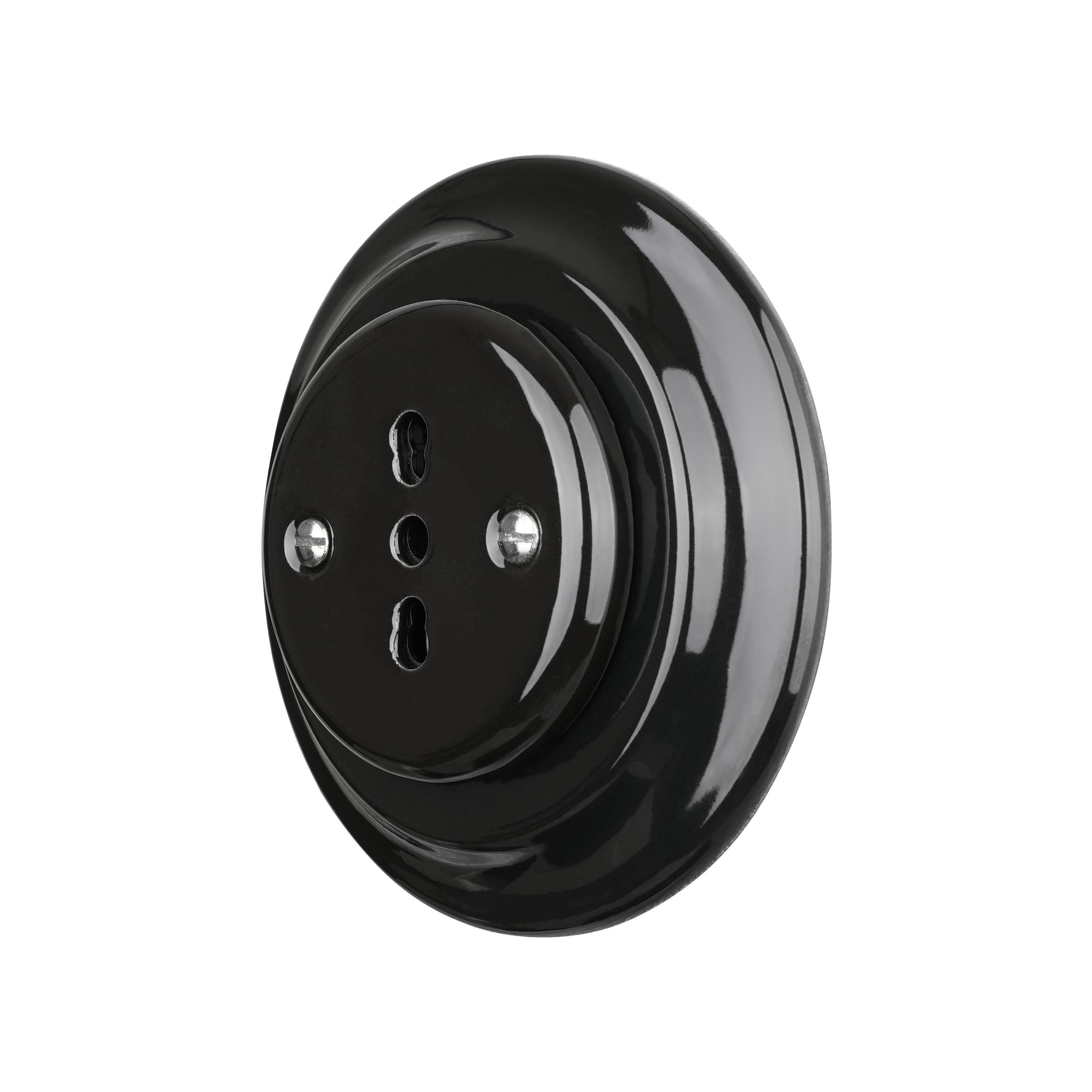 Tondo Ceramico – IMQ-Certified Italian Flush-Mount Socket: Circular Design, 10A/16A