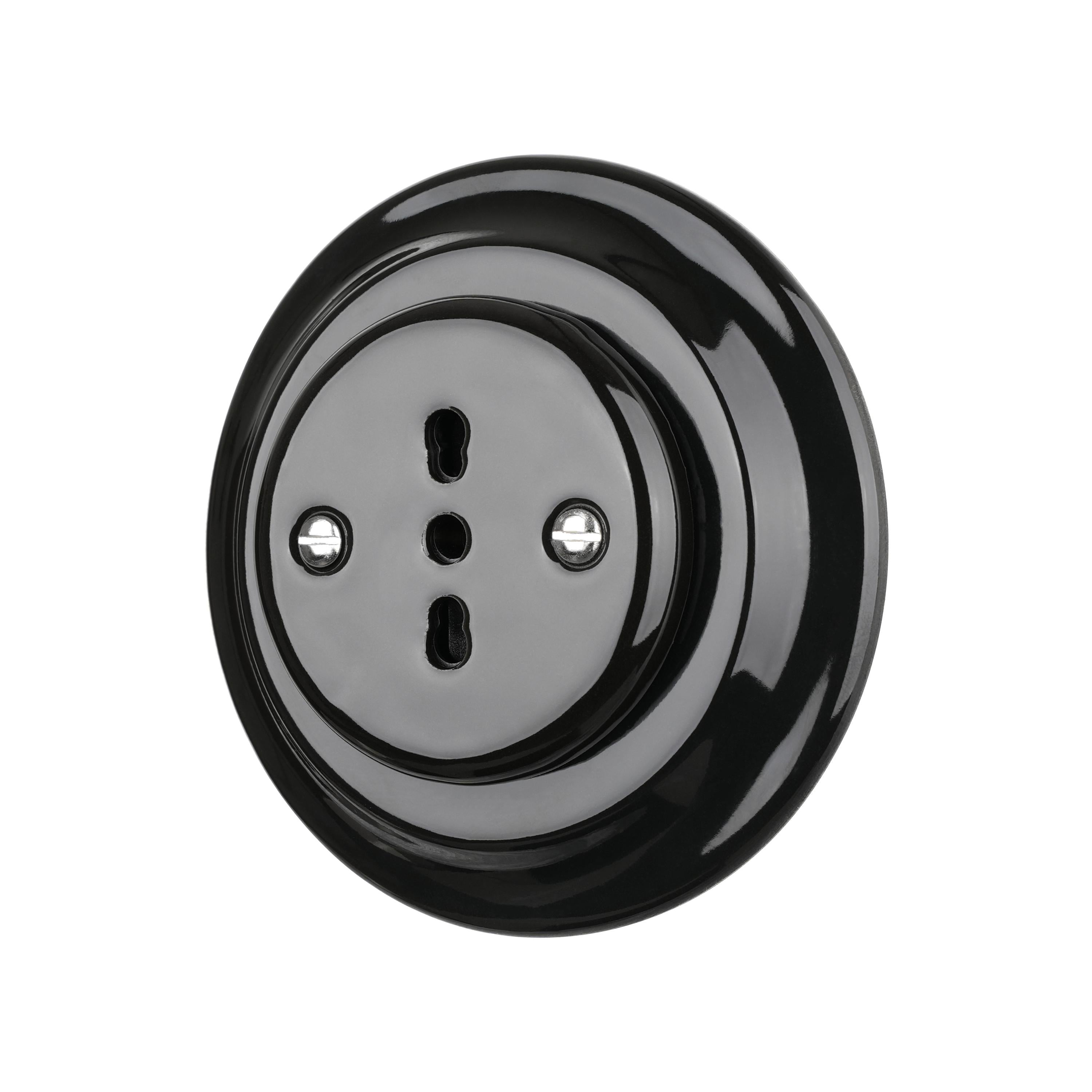 Tondo Ceramico – IMQ-Certified Italian Flush-Mount Socket: Circular Design, 10A/16A