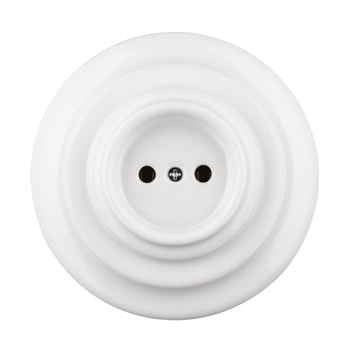 New Arrival Ceramic Flush Mounted Non-Grounded Wall Socket