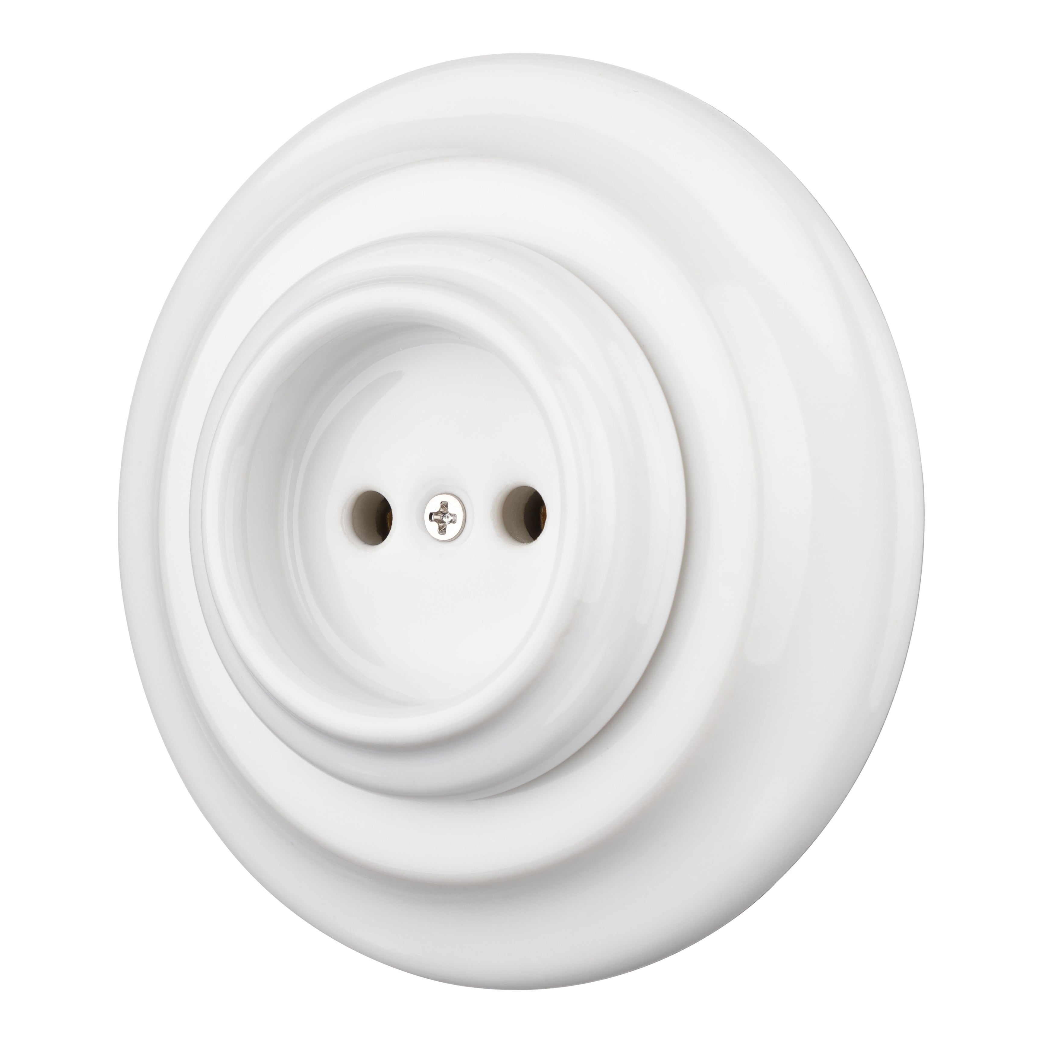 New Arrival Ceramic Flush Mounted Non-Grounded Wall Socket