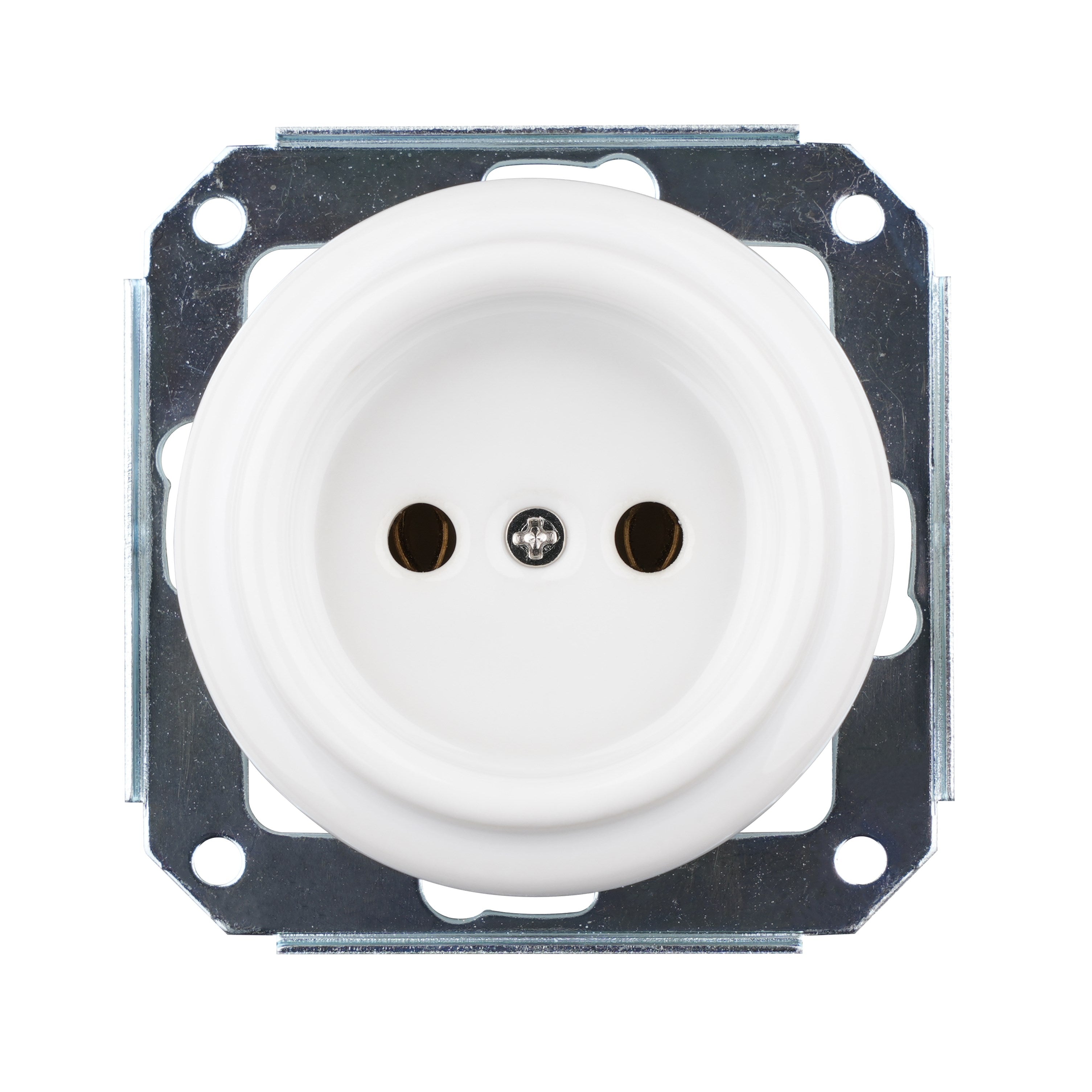 New Arrival Ceramic Flush Mounted Non-Grounded Wall Socket