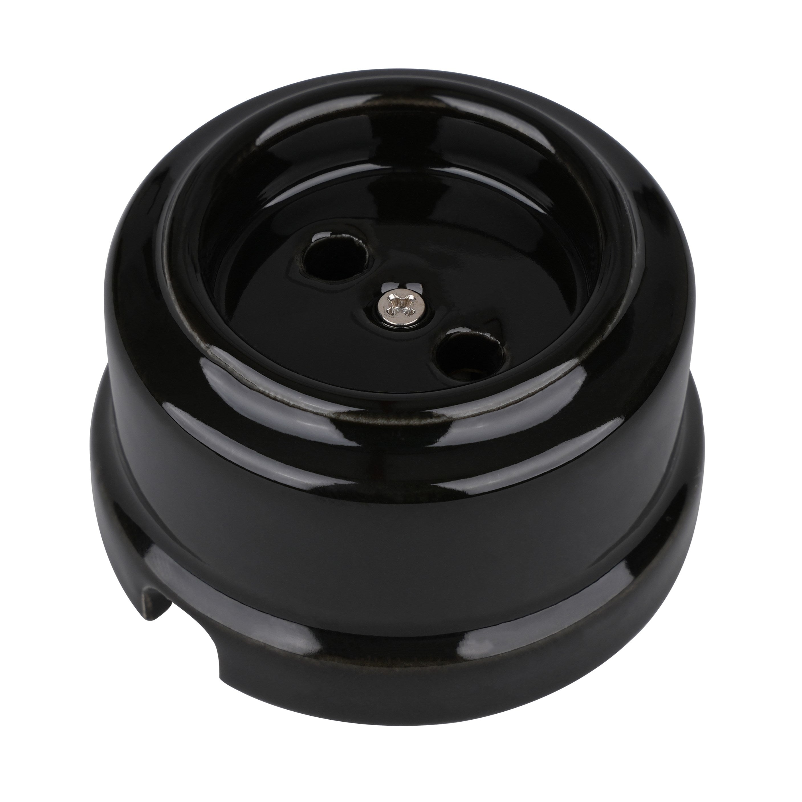 Retro Ceramic European Non-Grounded Wall Socket without Childproof