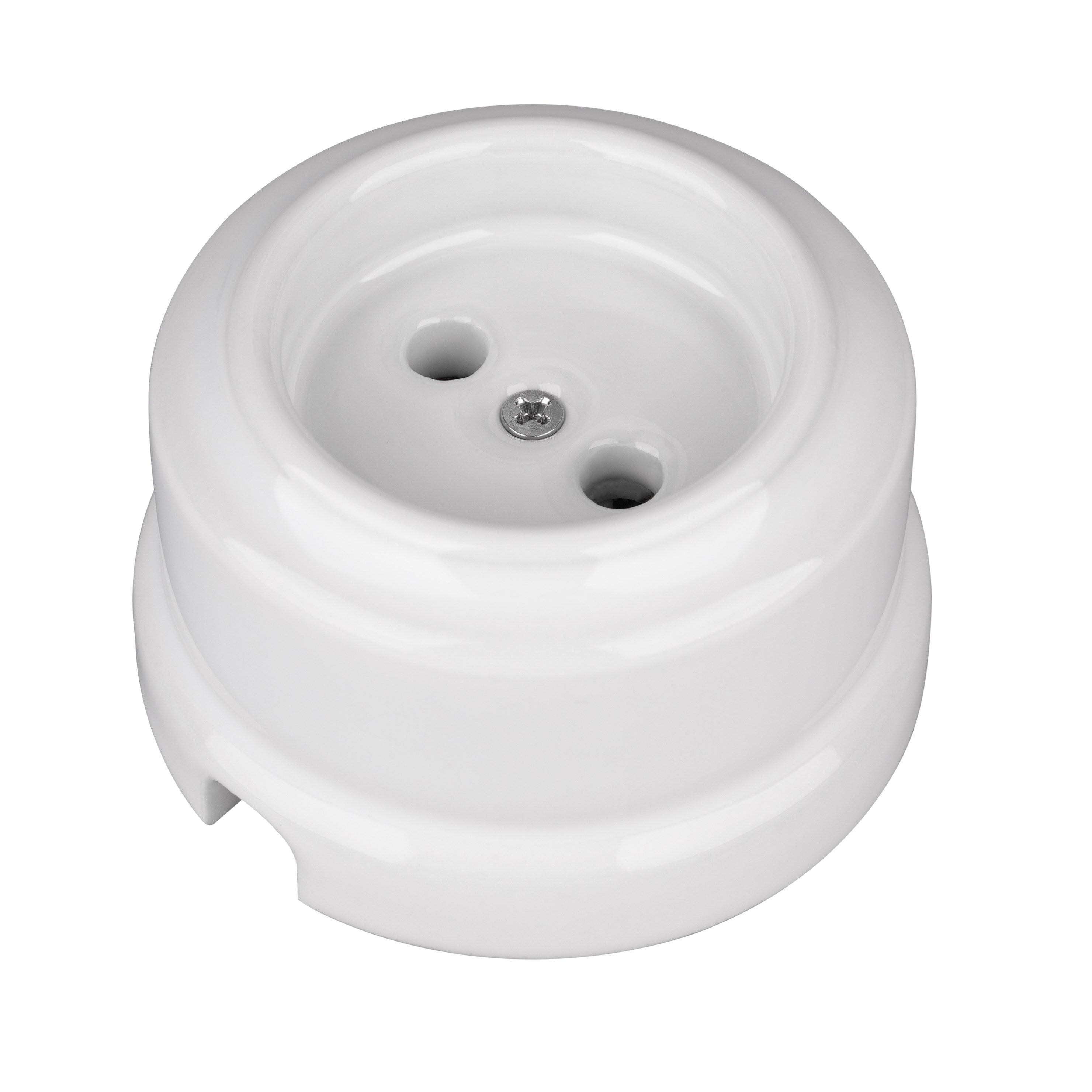 Retro Ceramic European Non-Grounded Wall Socket without Childproof