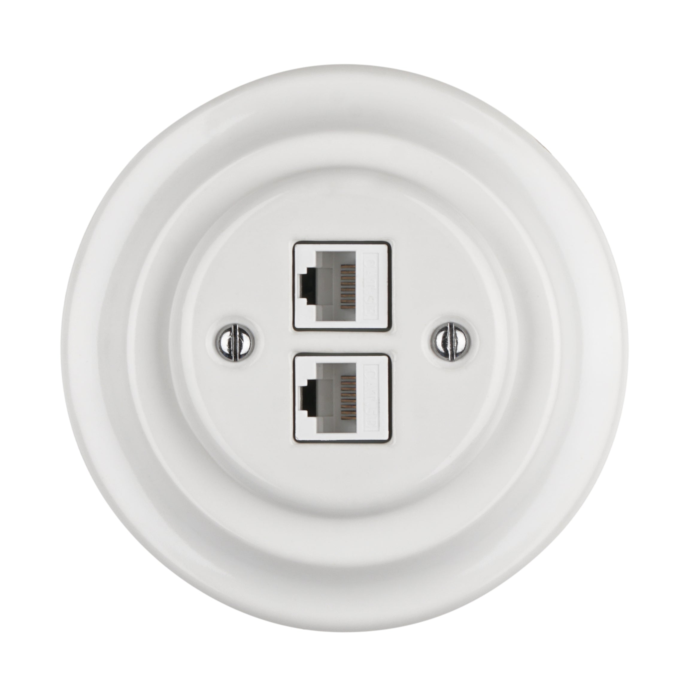 2×RJ45 Flush Mounted Data Socket Network Interface