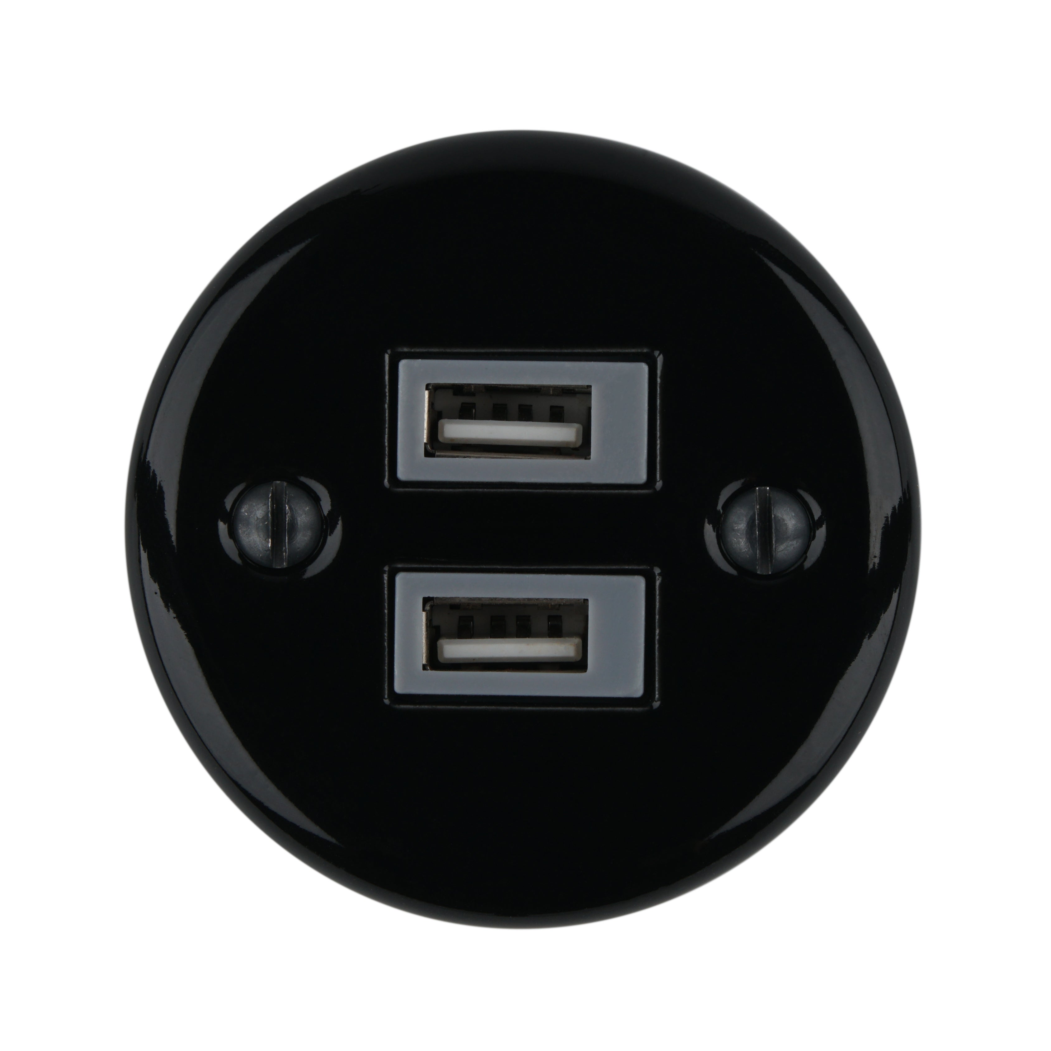 Power Vintage Ceramic Wall Mounting Double USB Socket