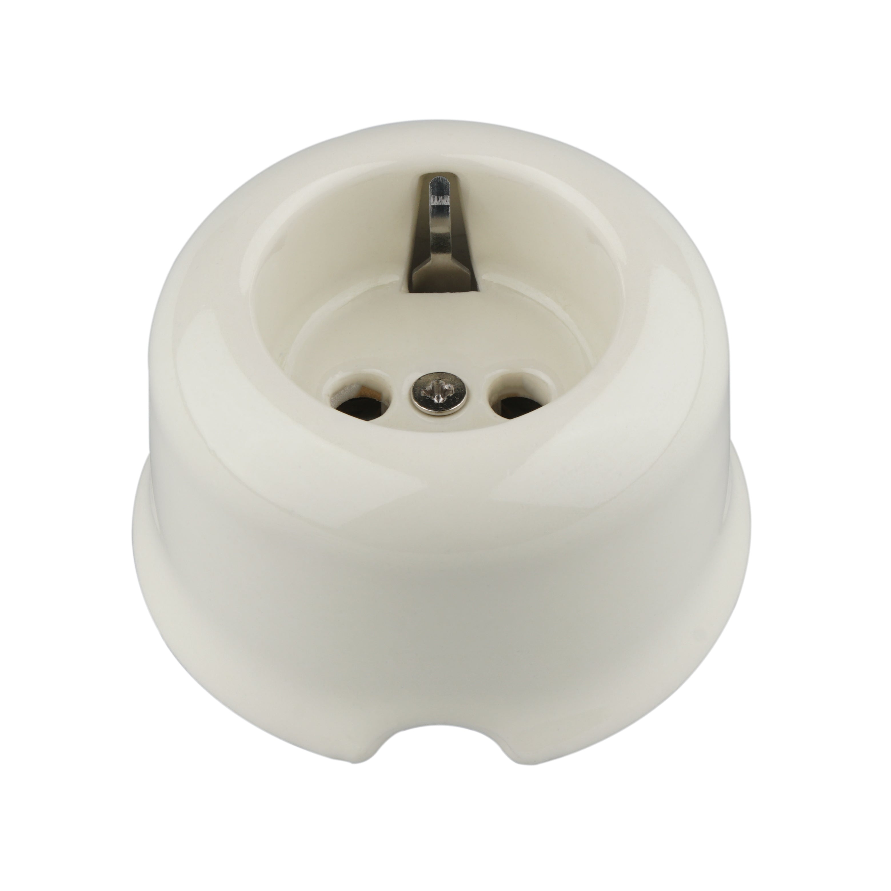 Vintage Surface Mounted D73MM Porcelain German Schuko Wall Socket