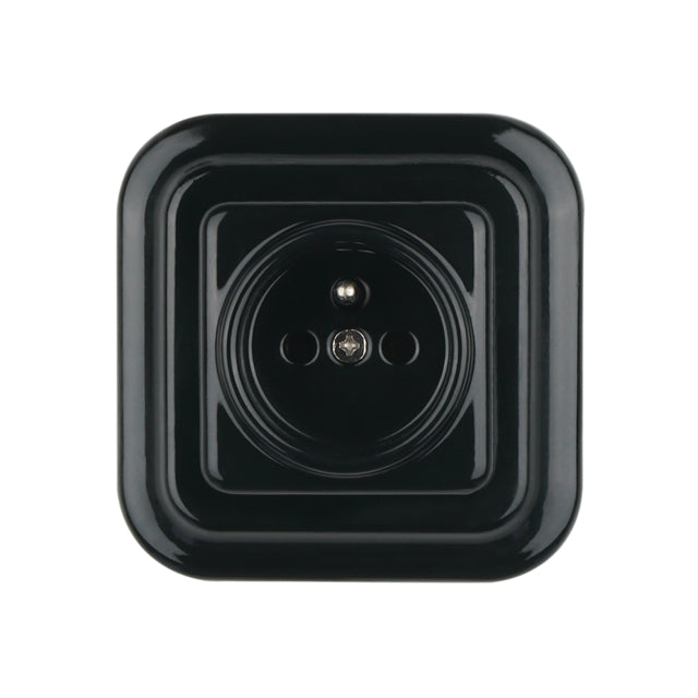 Porcelain Flush-mounted Square French Electric Power Charging Wall Socket