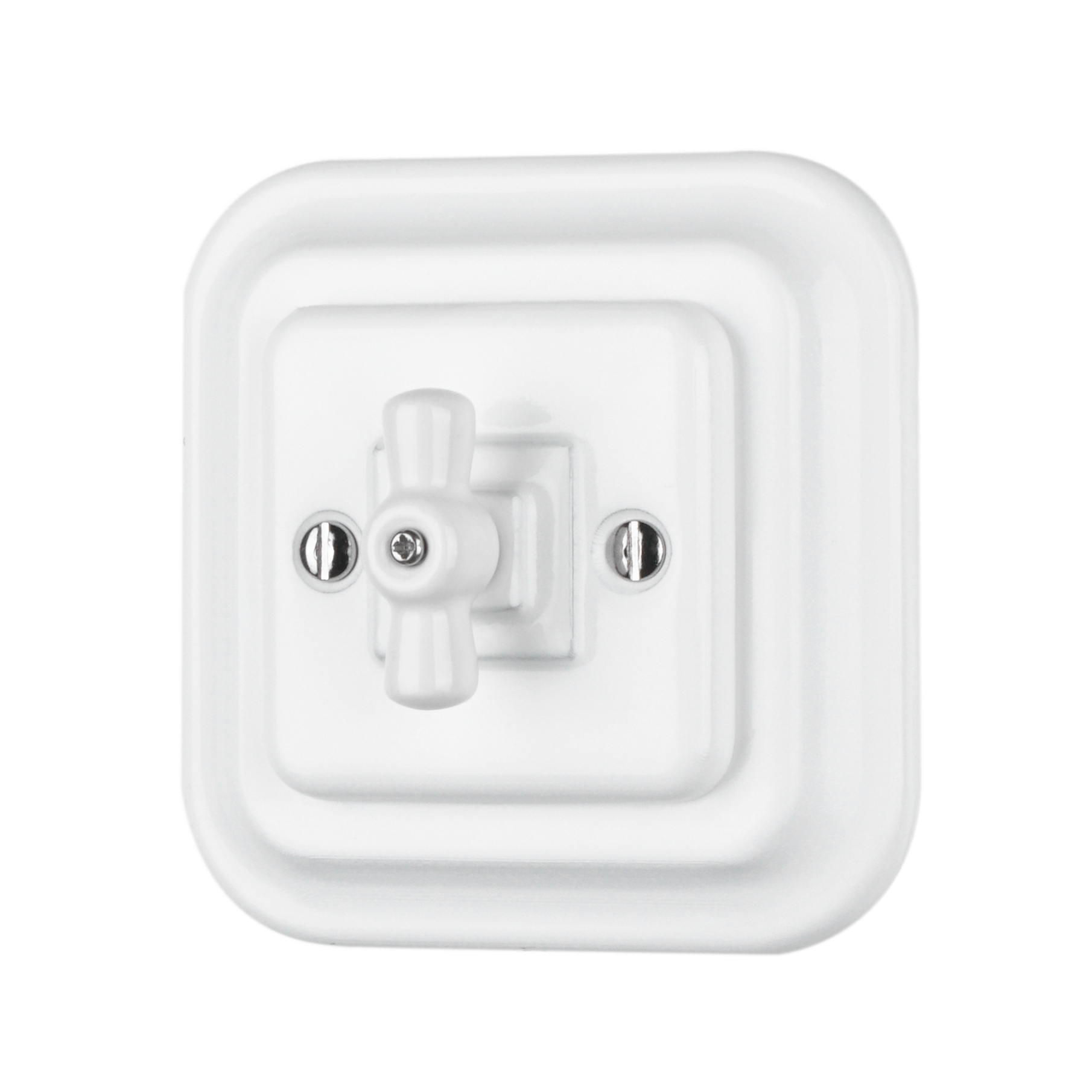 Vintage Ceramic Square Rotary Wall Switches with Minimalist Charm
