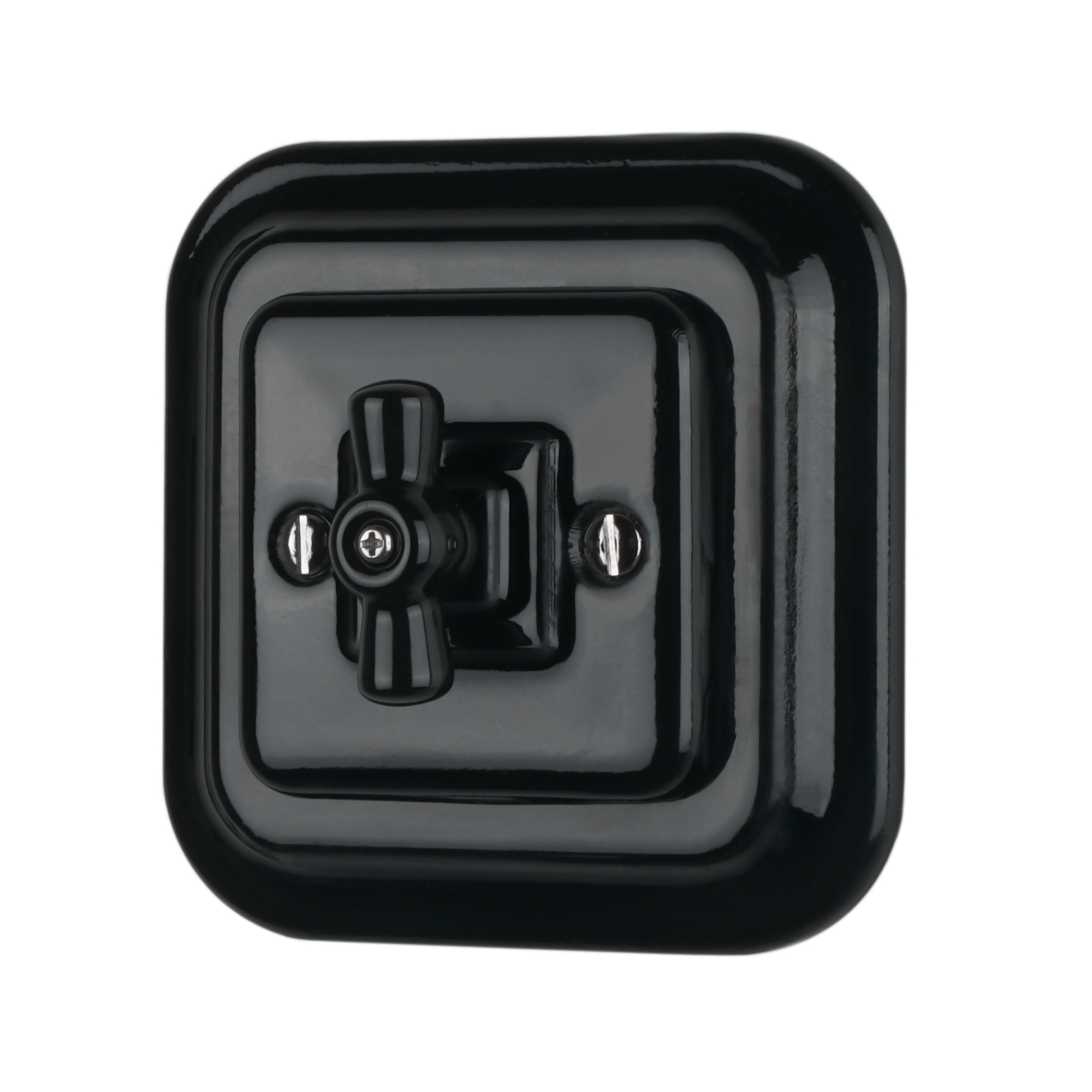 Vintage Ceramic Square Rotary Wall Switches with Minimalist Charm