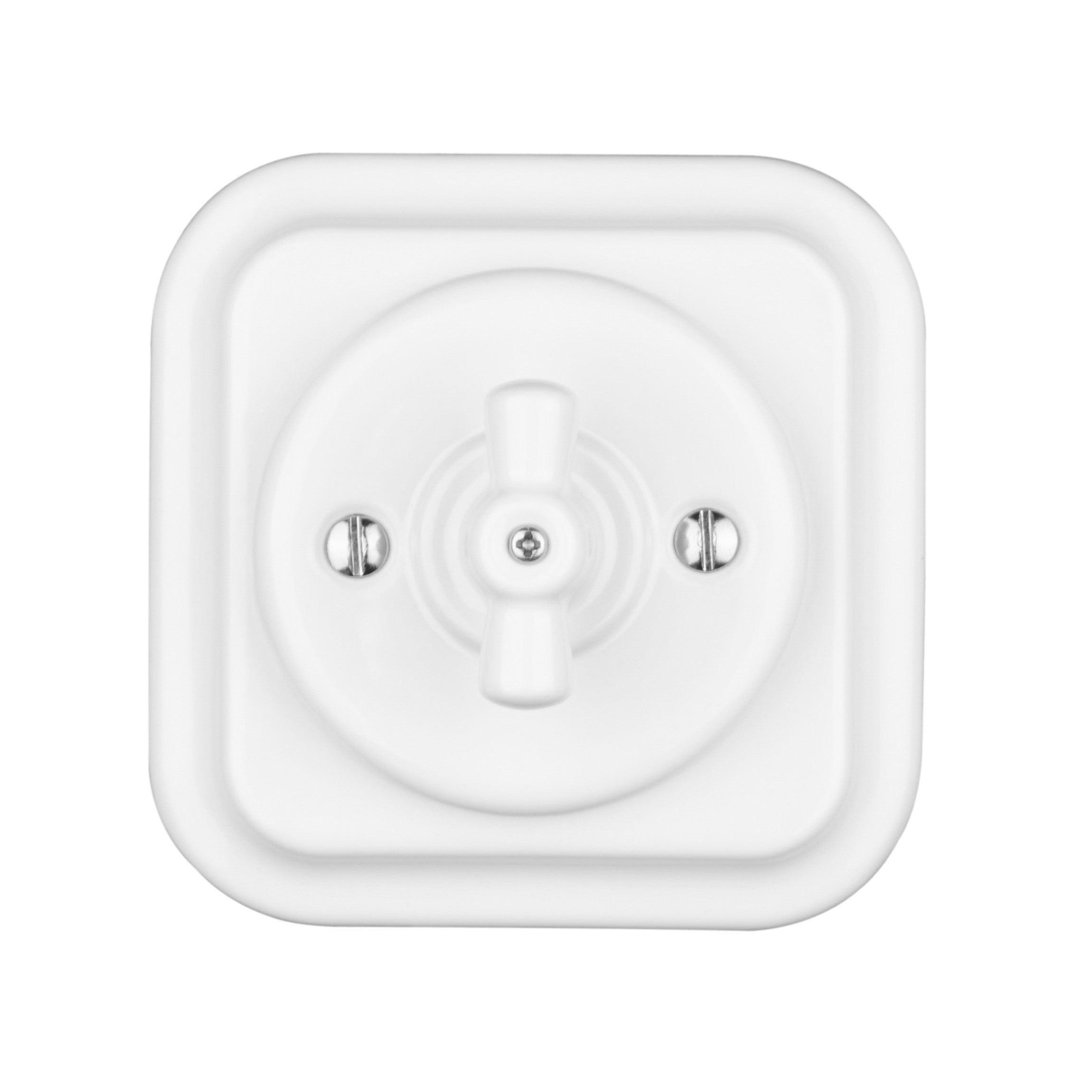 New Arrival Porcelain Vintage Square Rotating Light Switch for Home