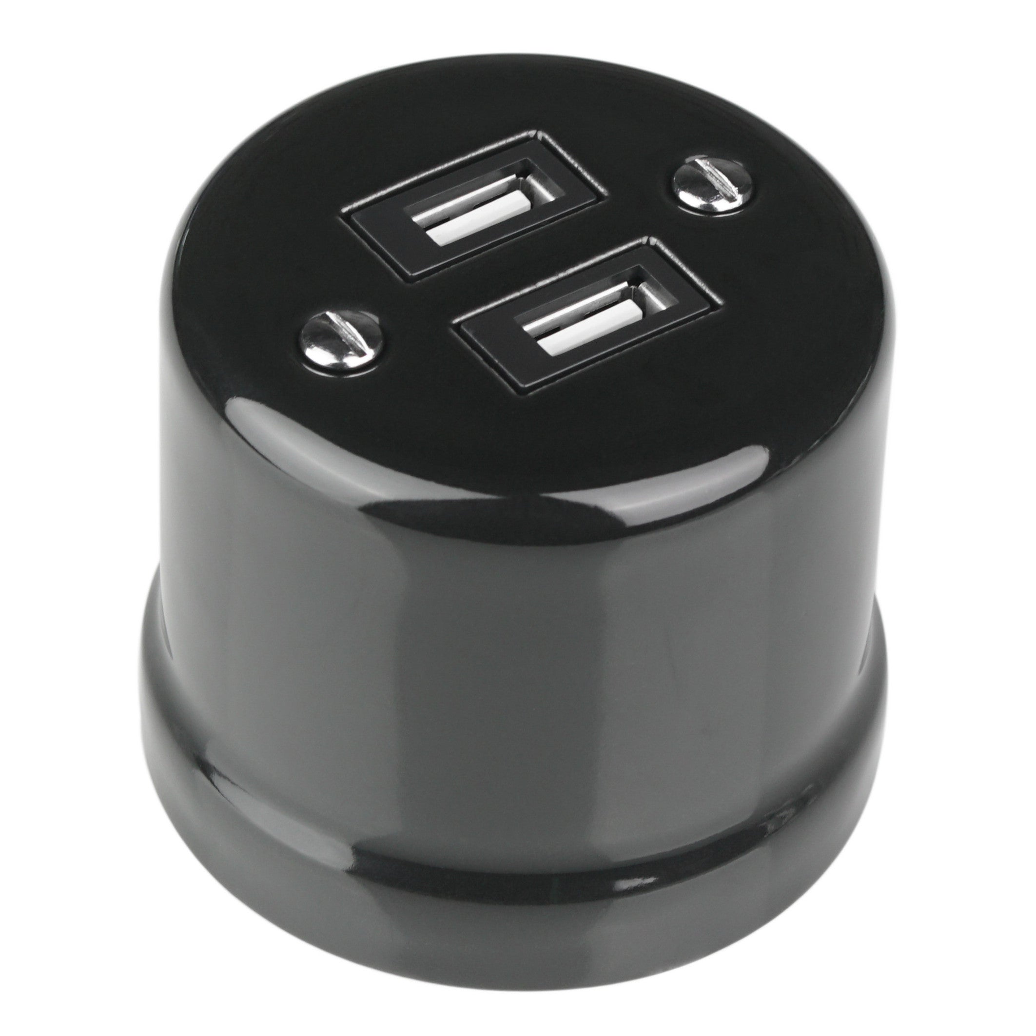 Power Vintage Ceramic Wall Mounting Double USB Socket
