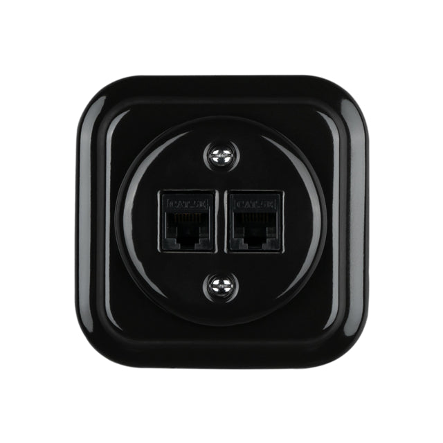 Universal Ceramic Data RJ45 Network Telephone Wall Socket
