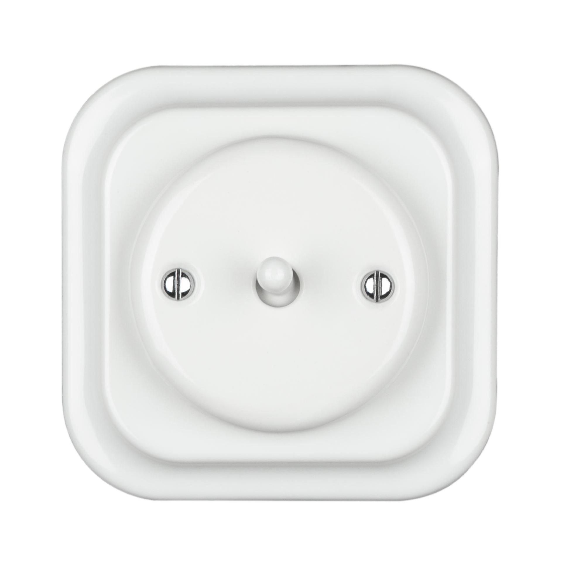 Square Flush Mounted Porcelain Retro Handle Selecting Toggle Switch