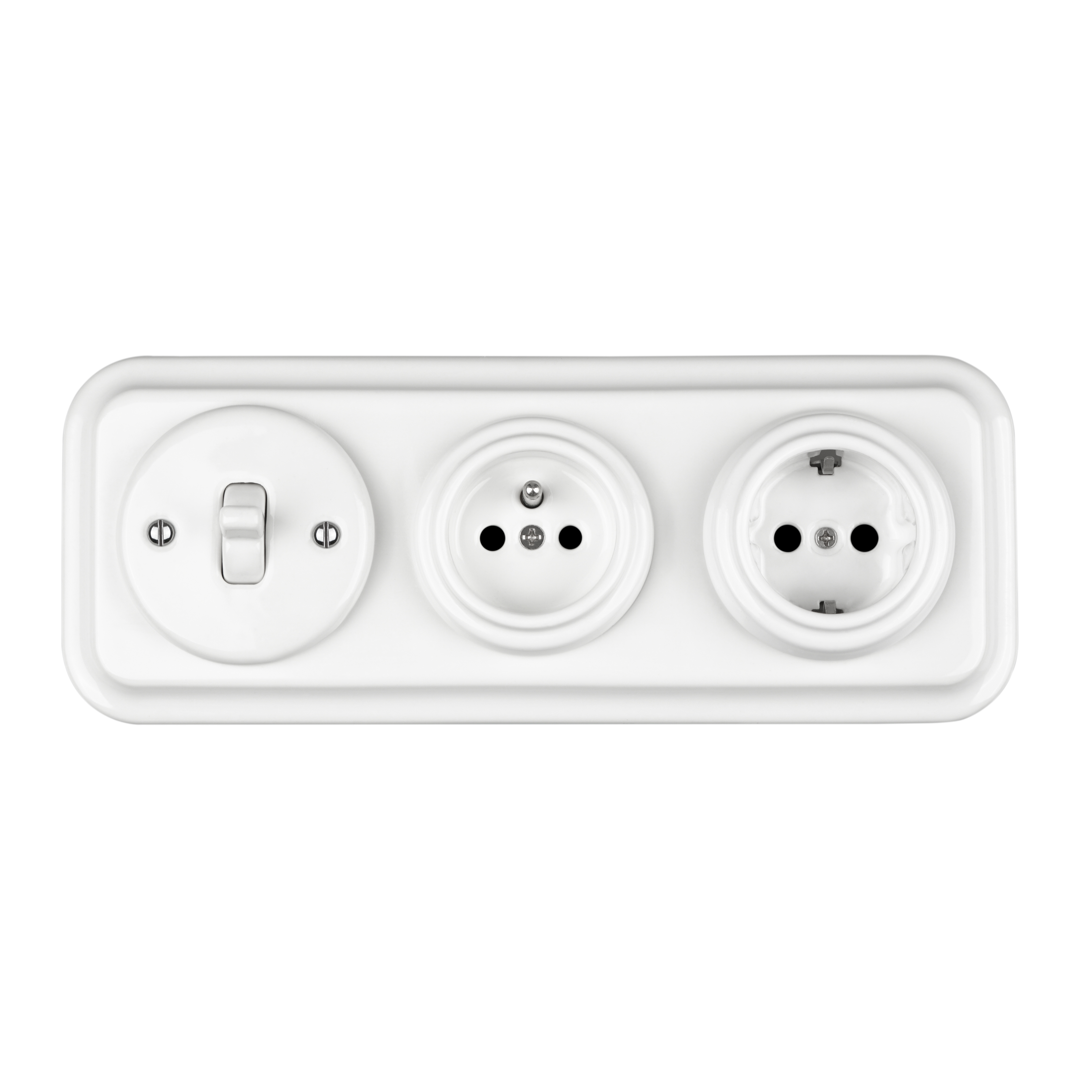 New Arrivals Square Flush Mounted Porcelain Electric Toggle Switch
