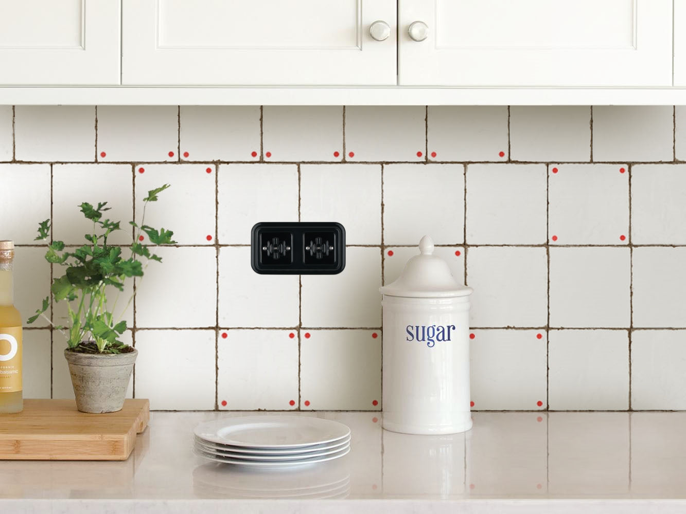 Vintage Ceramic Square Rotary Wall Switches with Minimalist Charm