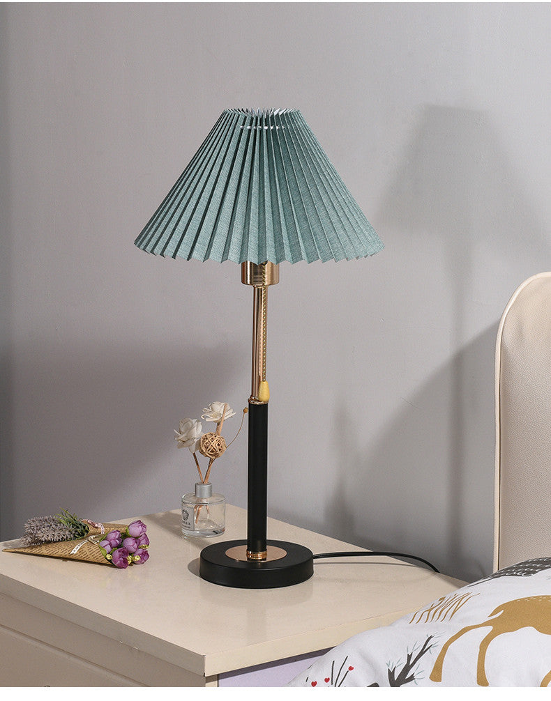Pleated Table Lamp Creative Simple Modern Warm Romantic Bedroom Lamp
