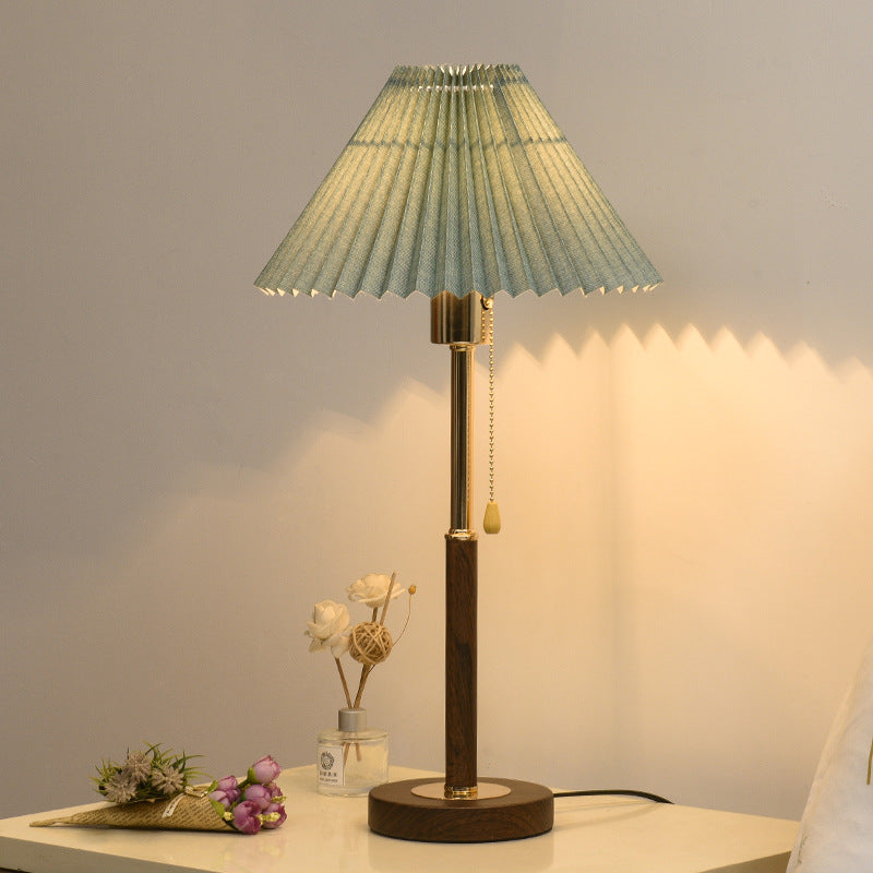Pleated Table Lamp Creative Simple Modern Warm Romantic Bedroom Lamp