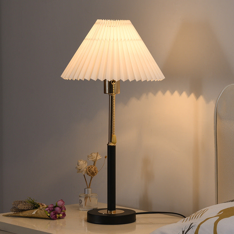 Pleated Table Lamp Creative Simple Modern Warm Romantic Bedroom Lamp