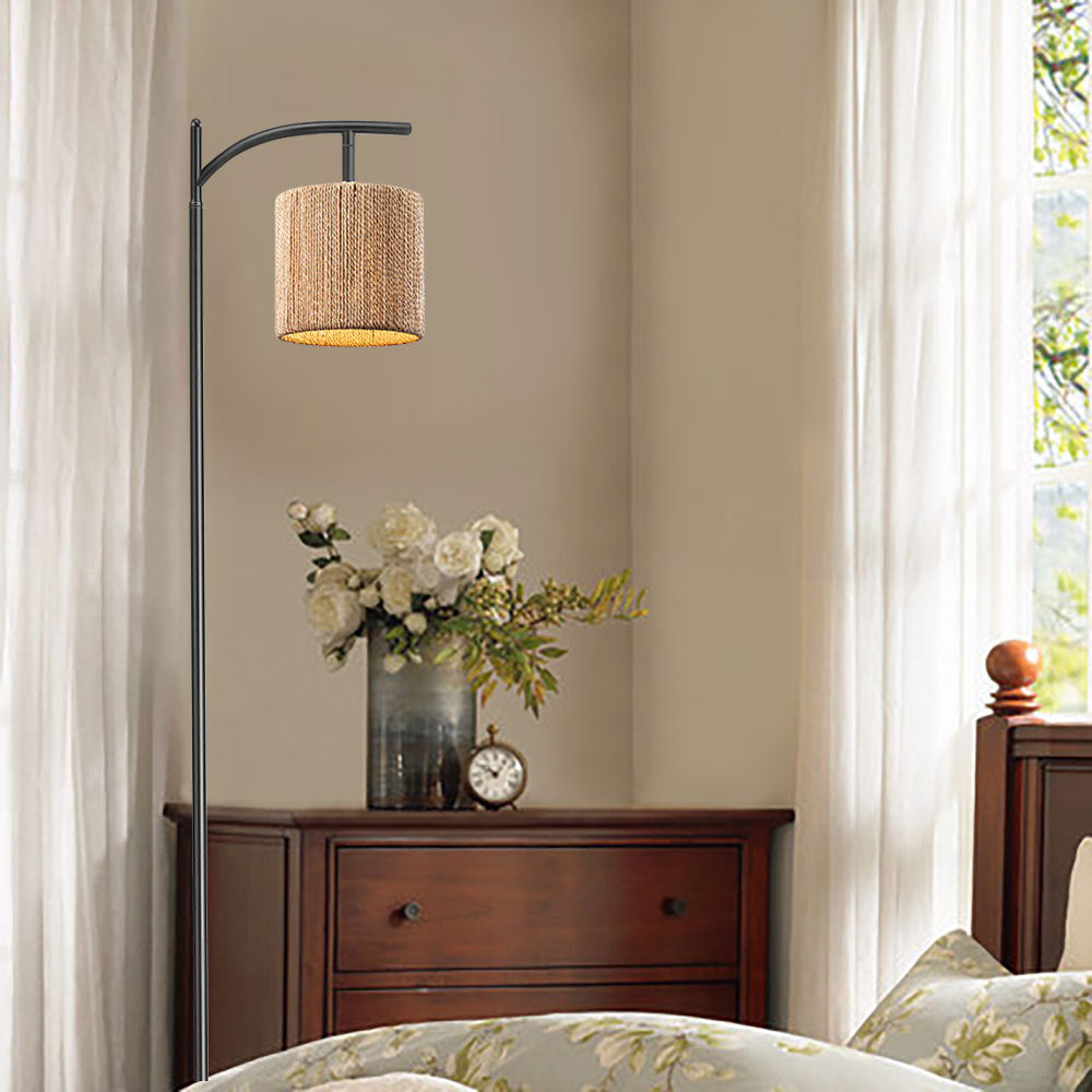 Modern Rustic Style Floor Lamp Luxury Vintage Hemp Rope Floor Lamp for Household