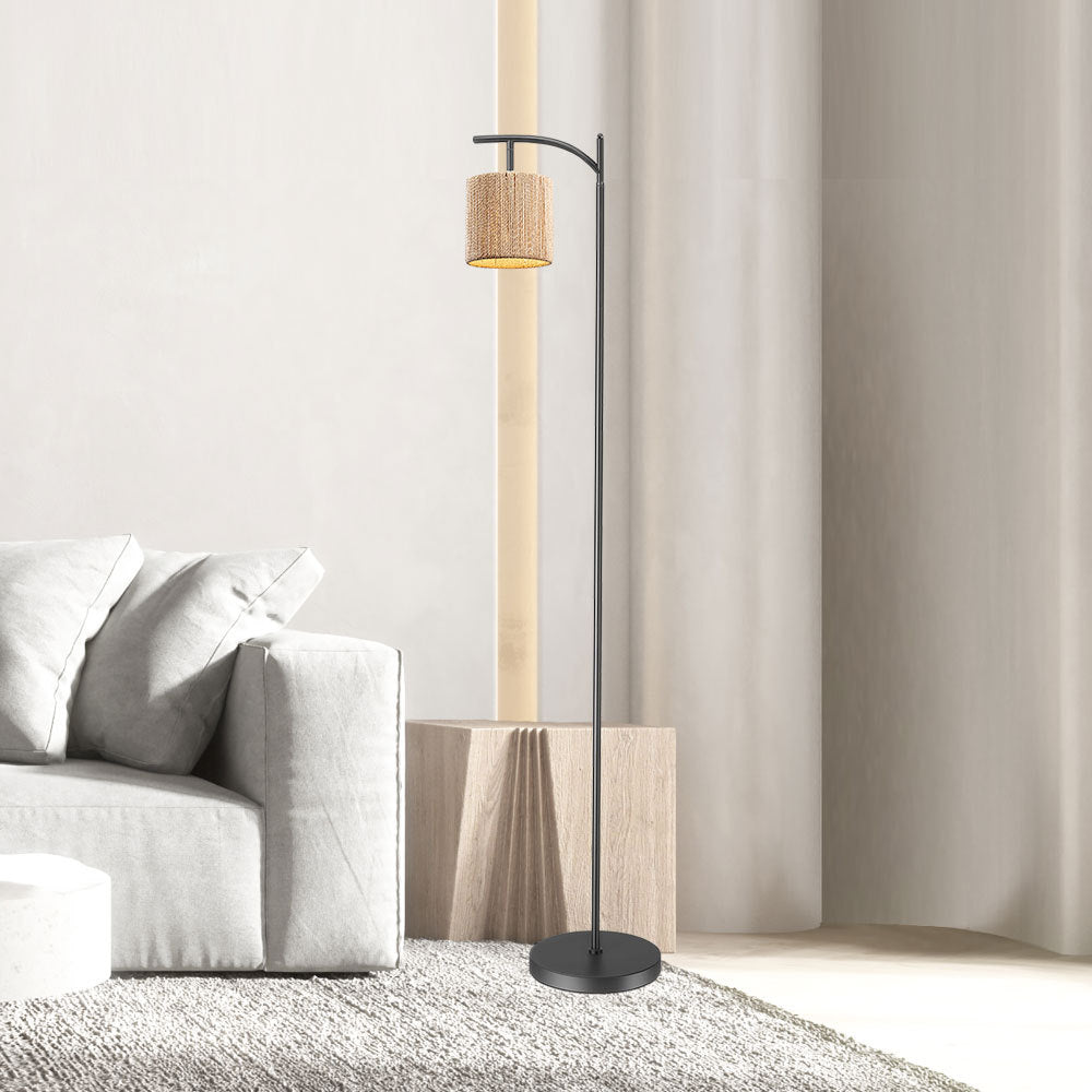 Modern Rustic Style Floor Lamp Luxury Vintage Hemp Rope Floor Lamp for Household
