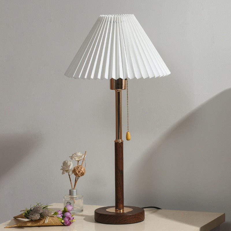 Pleated Table Lamp Creative Simple Modern Warm Romantic Bedroom Lamp